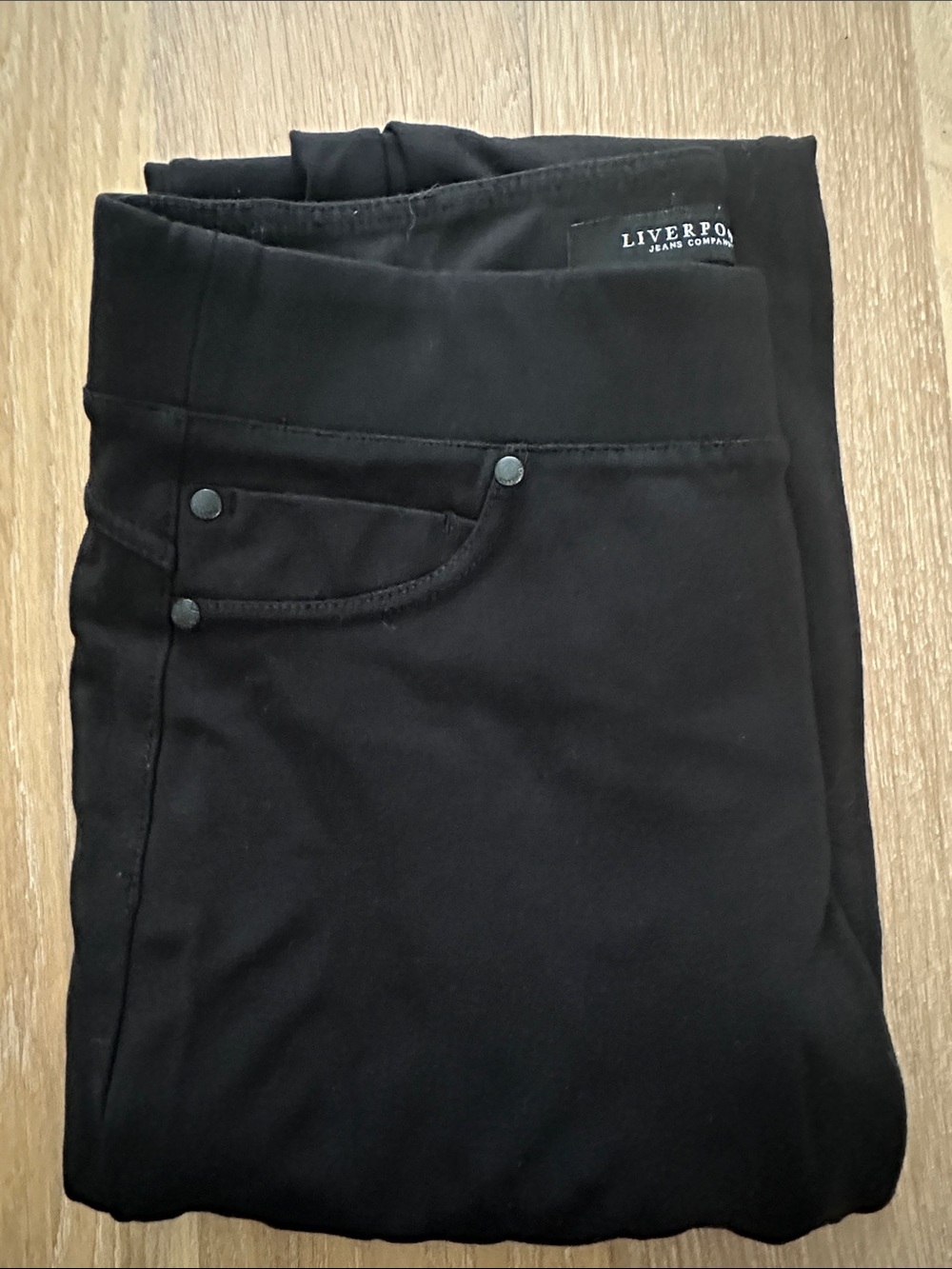 Liverpool Jeans Company Women’s Slim Straight Black Pants